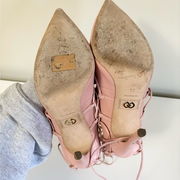 Dsquared2 leather lasercut accents pimps pink size EU 36 leather US 5 - Picture 5 of 12